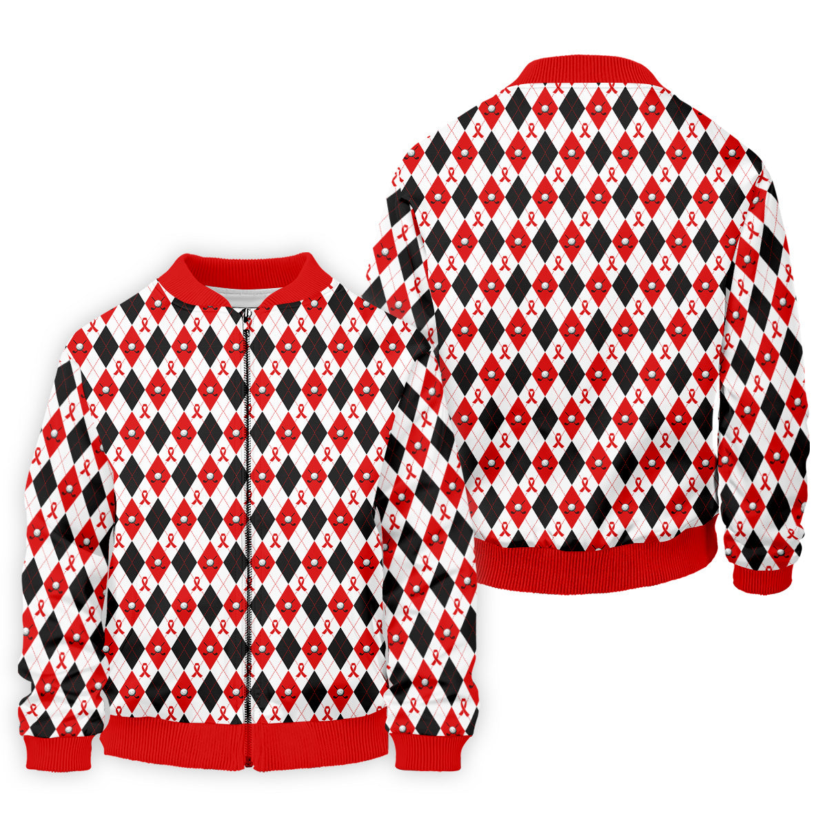 Red Painted Awareness Ribbon Aids Hiv Men's Polo ShirtS Awareness Shirt, Men Golf Shirt, Golf Gift For Men