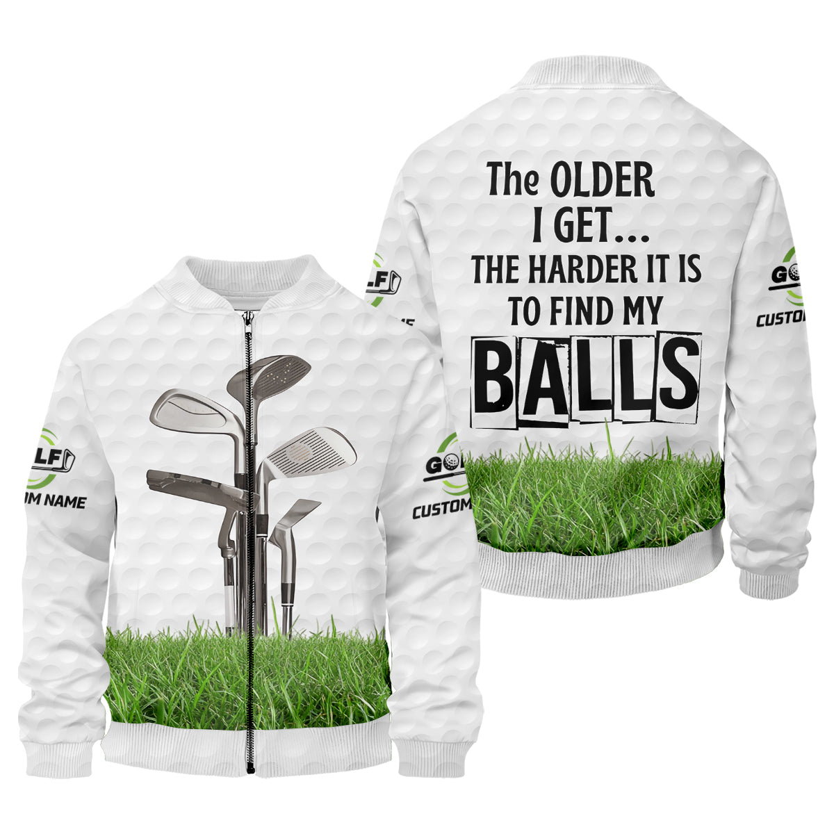 The Older I Get The Harder It Is To Find My Balls Custom Men's Golf Polo ShirtFunny Golf Shirt, Dad Golf Gift