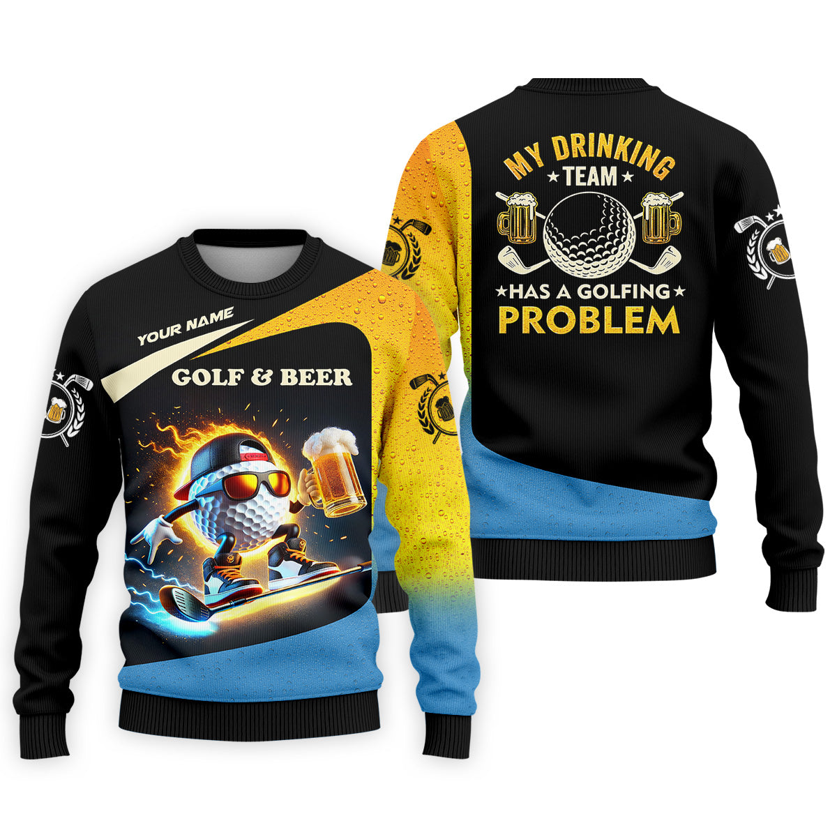 My Drinking Team Has A Golfing Problem Funny Golf Polo ShirtGift For Golfers, Team Golf Shirts