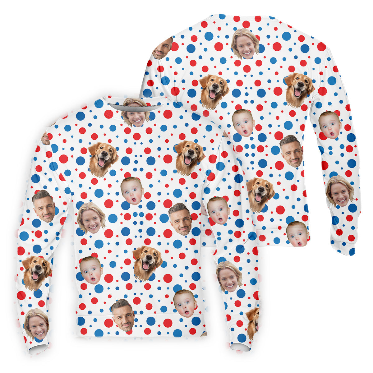 Custom Independence Days Shirts With Faces, Men's Fourth Of July Shirt, Men's Golf Polo Shirt