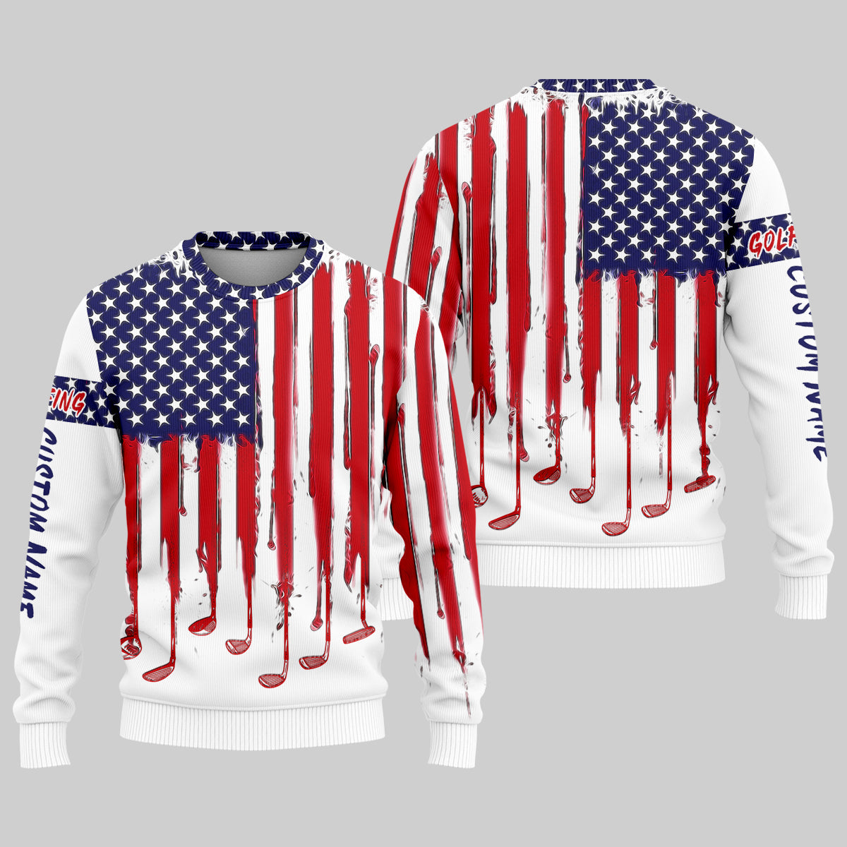 American Flag Custom Golf Polo ShirtS Patriotic Pride Men's Golf Polo Shirtatriotic Golf Shirt, USA Golf Shirt