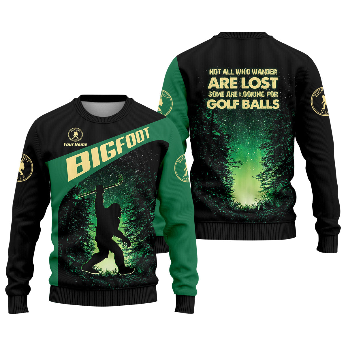 Bigfoot Custom Mens Golf Polo Shirtf Gifts For Dad