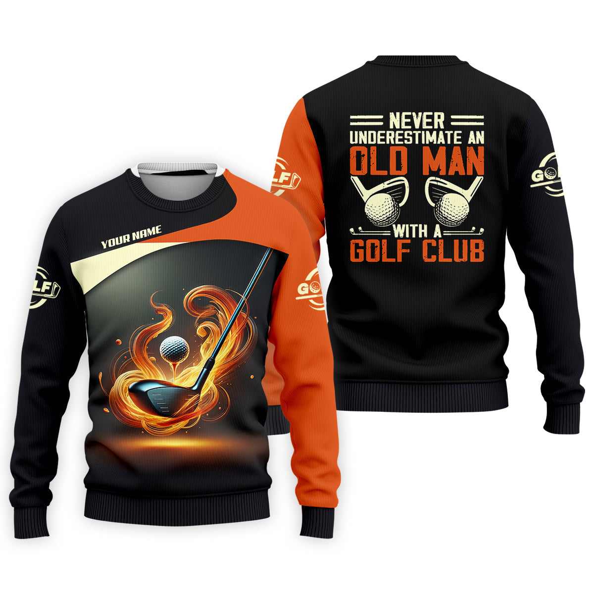 Never Underestimate An Old Man With A Golf Club Custom Funny Golf Polo ShirtChristmas Golf Gift