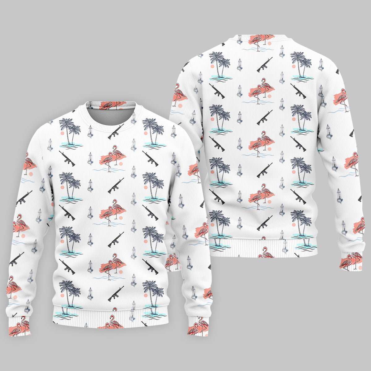 Flamingo Golf Polo ShirtMens Golf Gift, Funny Golf Shirt, Tropical Shirt