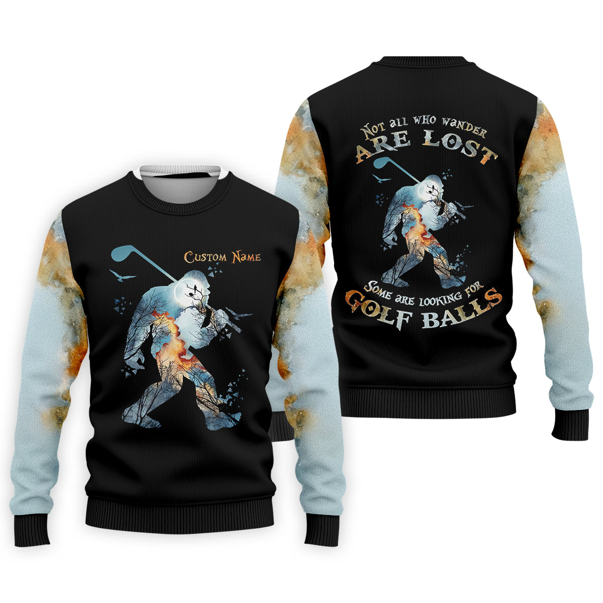 Not All Who Wander Are Lost Men's Golf Polo Shirtigfoot Golf Shirt, Dad Golf Gift
