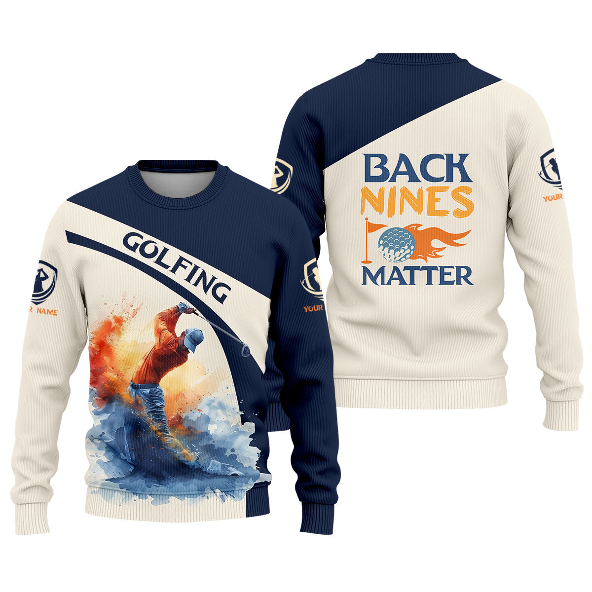 Back Nines Matter Custom Golf Polo Shirtunny Golf Shirt, Golf Polos For Men, Dad Golf Gift