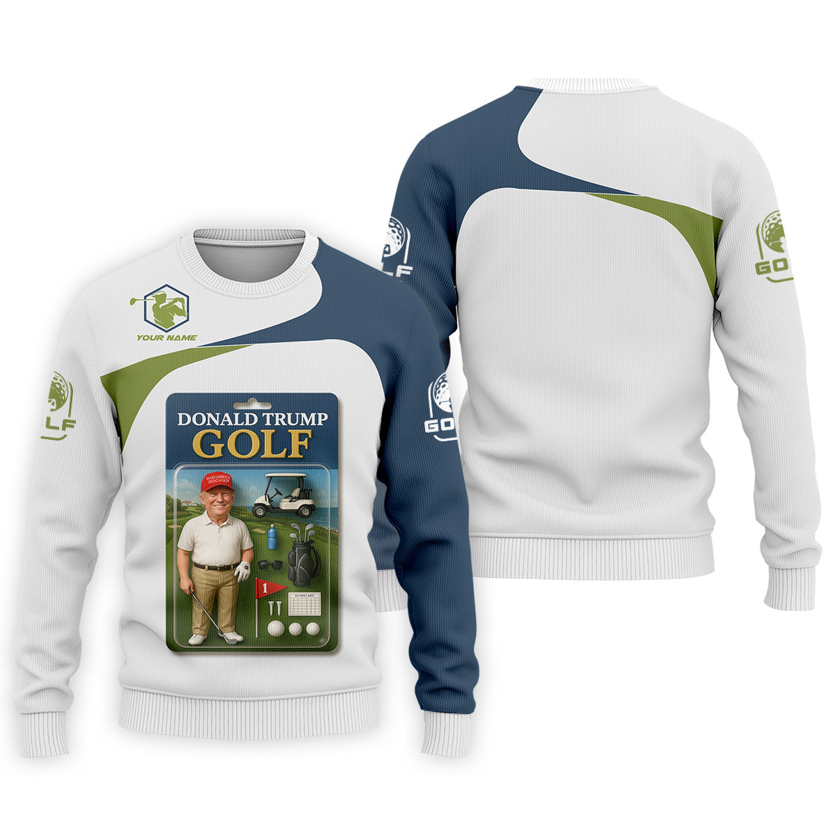 Trump Golfing Custom Men's Golf Polo ShirtGolfing Apparel, Gift For Golfers