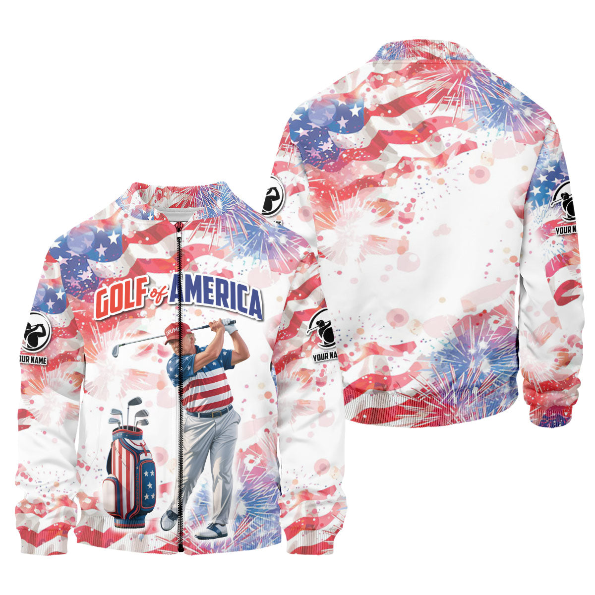 Golf Of America Men Golf Polo, Mens Patriotic Golf Shirts, Patriotic Golf Polo Shirt Golf Shirt For Men