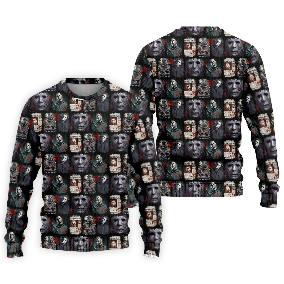 Michael Halloween Fun Men's Golf Polos, Classic Horror Characters Men Polo, Horror Movie Shirt