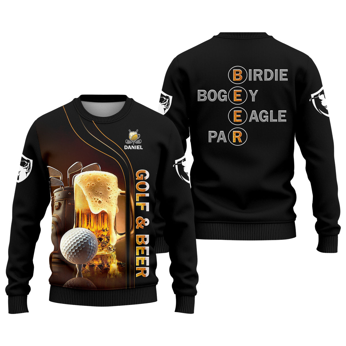 Golf And Beer Custom Men's Golf Polo ShirtFunny Golf Shirt, Gift For Golfers