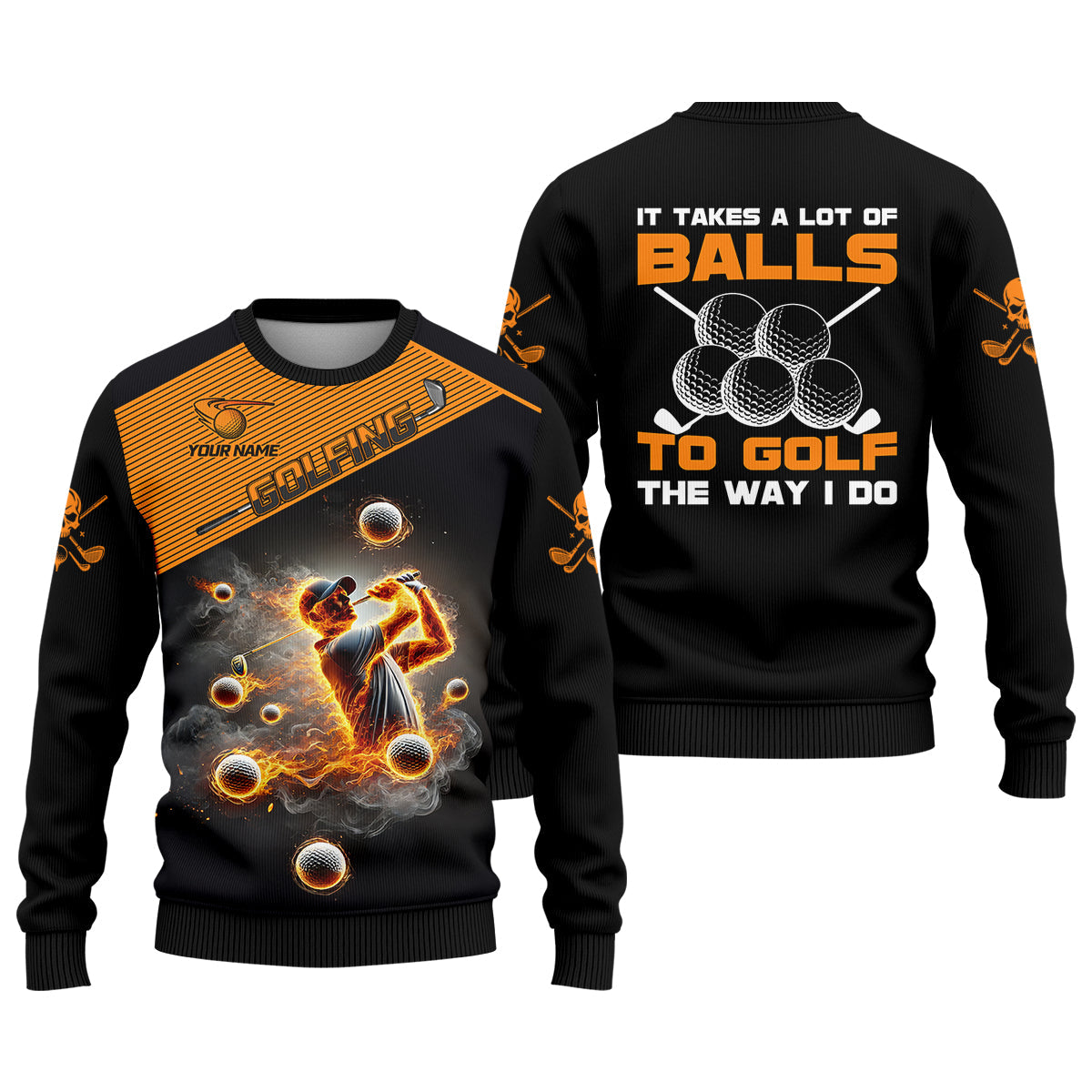 It Takes A Lot Of Balls To Golf The Way I Do Custom Men's Golf Polo Shirtad Golf Gift