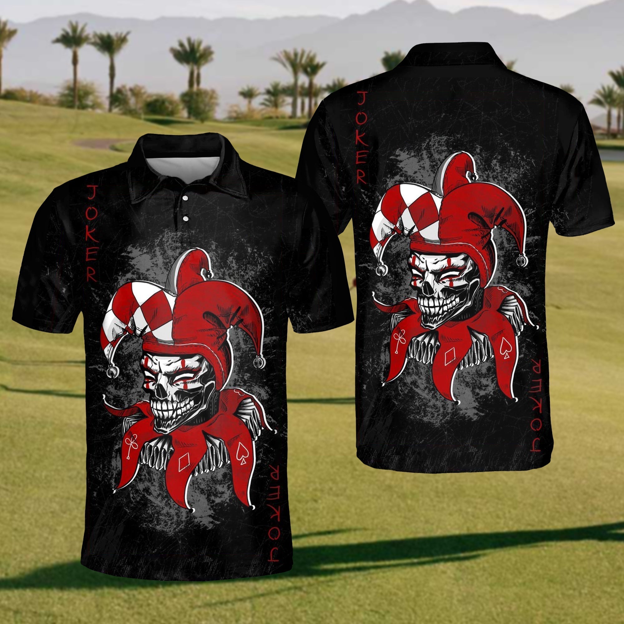 Joker Clown Golf Polo ShirtMens Golf Gift, Golf Lover Gift