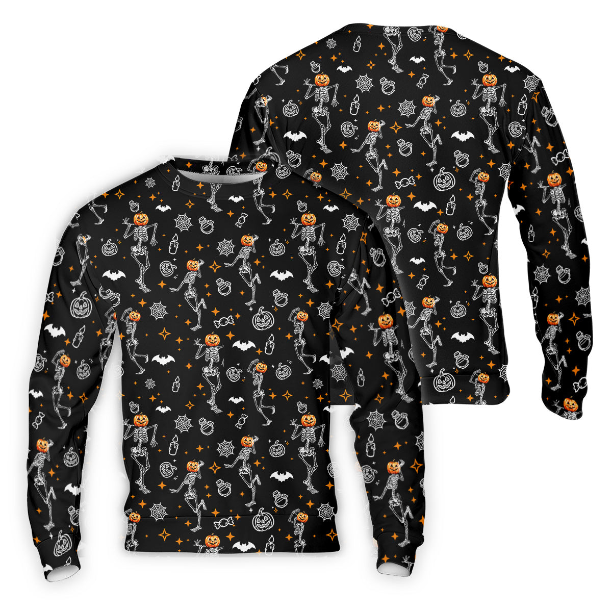 Skeleton Black Golf Shirt, Halloween Golf Shirt, Fun Golf Polos, Men's Long Seeve Golf Shirts, Golf Gifts For Men