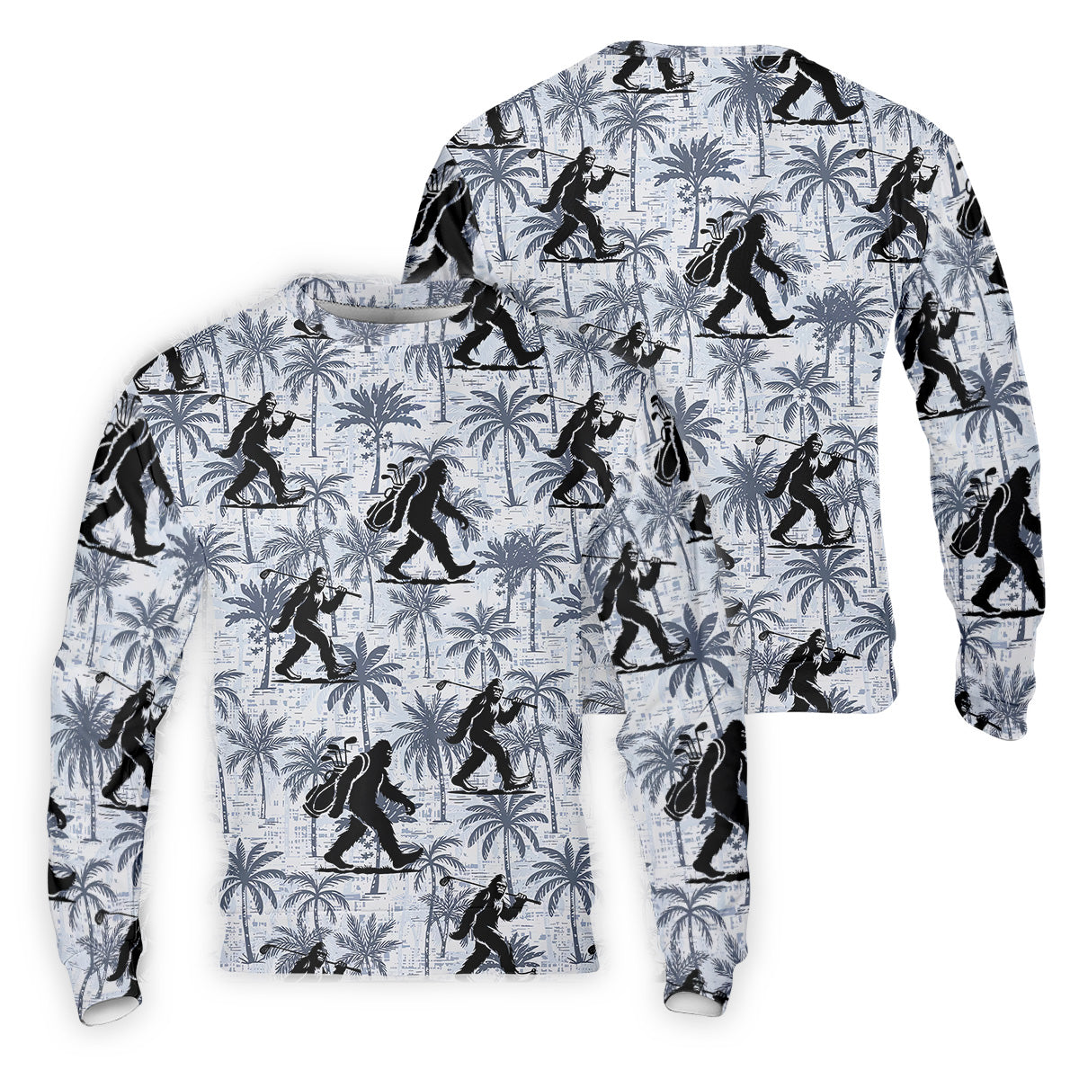 Funny Bigfoot Golf Hawaiian Shirt, Tropical Golf Shirts, Mens Golf Polo Shirtol Golf Gifts
