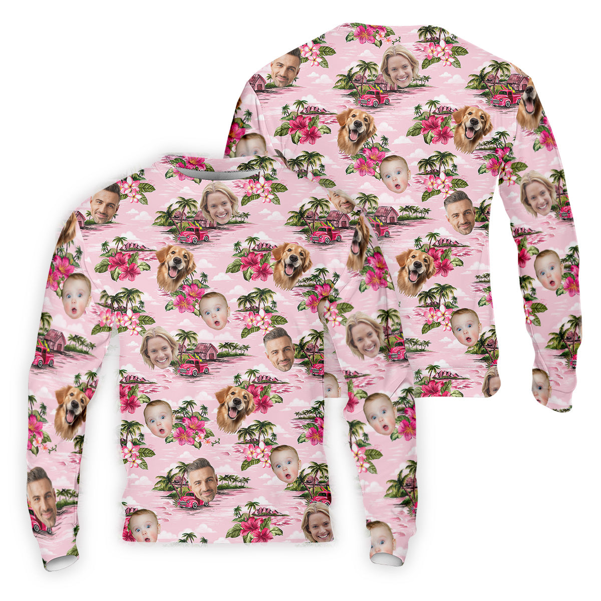 Mens Pink Hawaiian ShirtFlower Men Shirt, Custom Team Shirt, Men Polo Shirtest Gifts For Men Golfers
