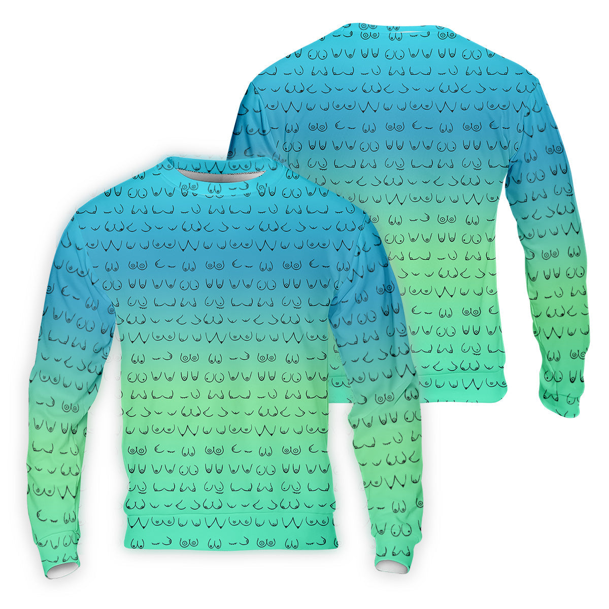 Blue Ombre Mens Funny Golf Shirts , Fun Golf Shirts For Men, Men Golf Polo Shirt Cool Golf Gifts