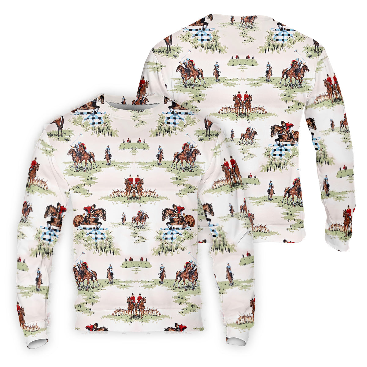 Equestrian Theme Mens Golf Polo Shirt Unique Gift For Golfer, Golf Accessories For Men