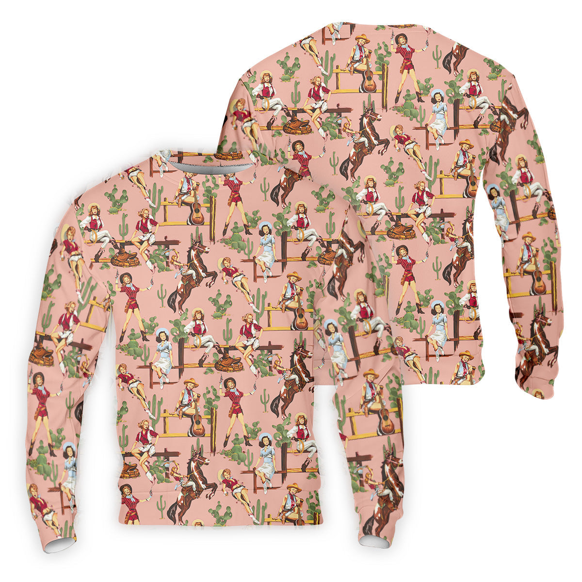Desert Cowgirl Western Golf Shirt, Mens Golf Polo Shirt Unique Gift For Golfer, Golfing Apparel