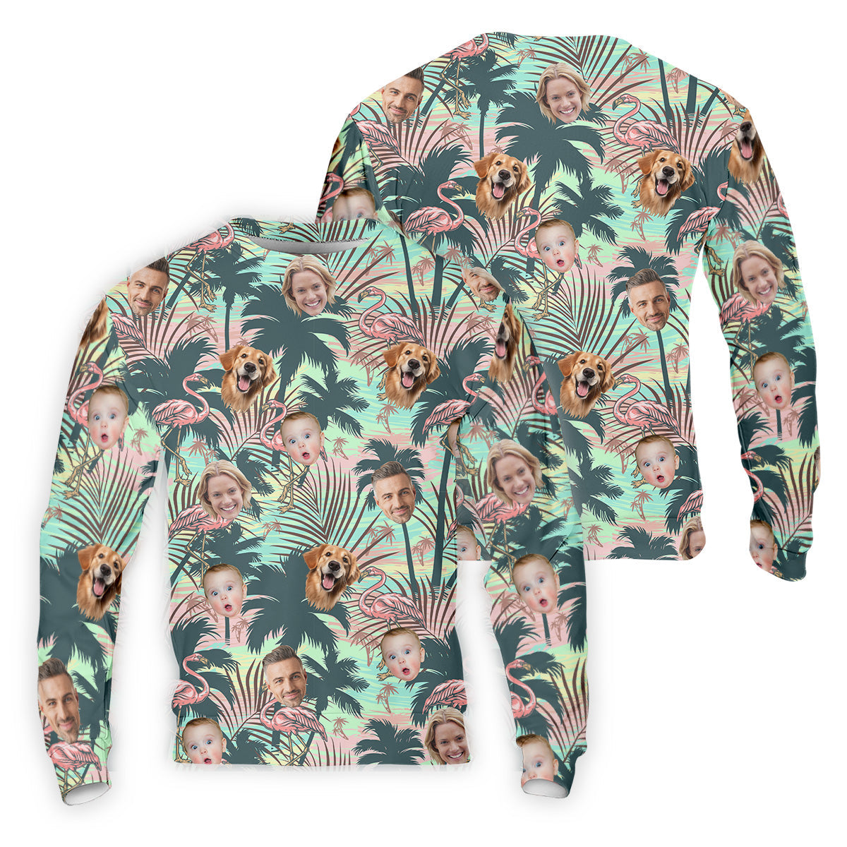 Hawaiian Shirts With Faces, Flamingo Golf Shirt, Men Golf Polo, Custom Team Shirts, Golf Gifts For Men