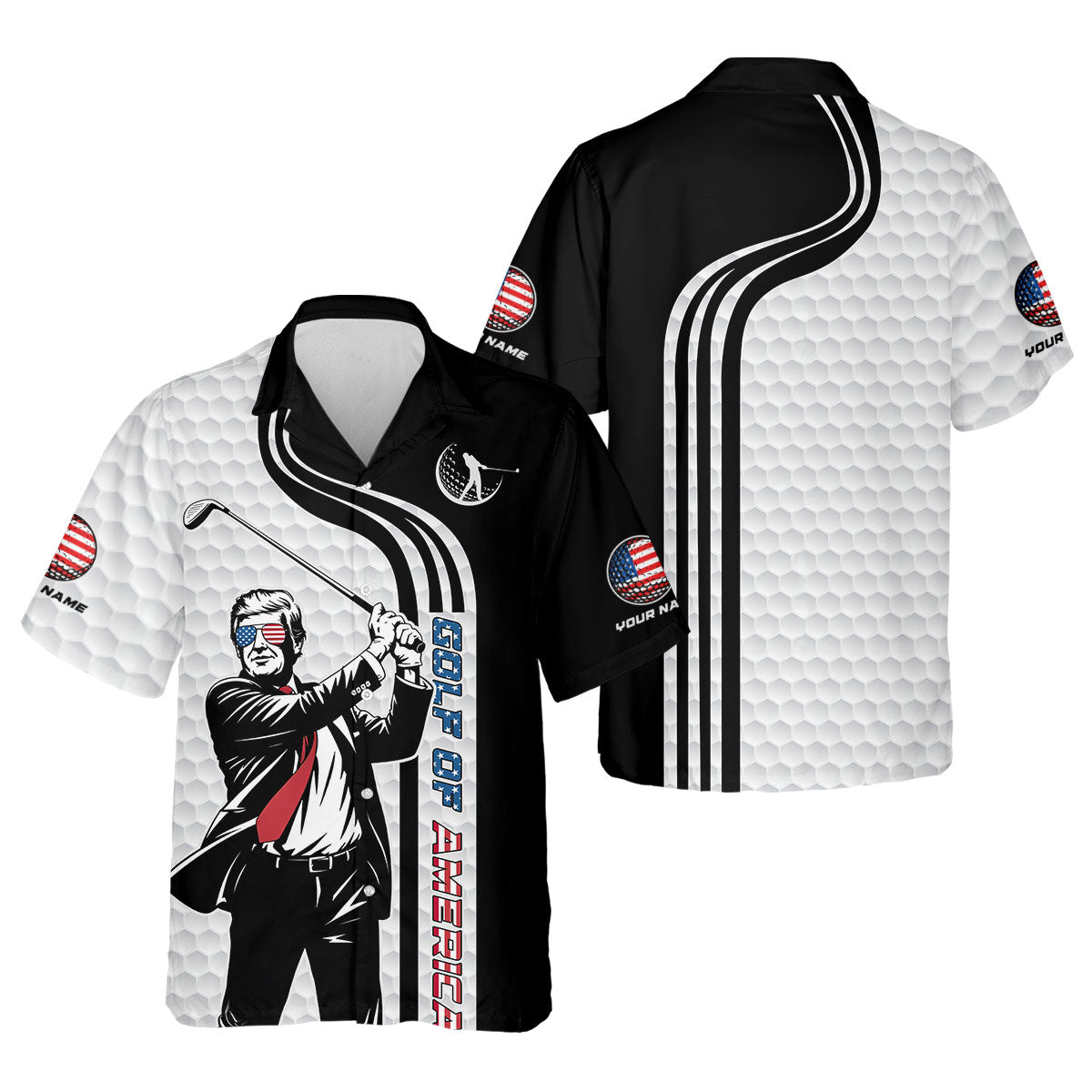 Golf Of America Mens Patriotic Golf Shirts, Mens Golf Gift, Mens Golf Polo Shirt Golf Shirts For Men