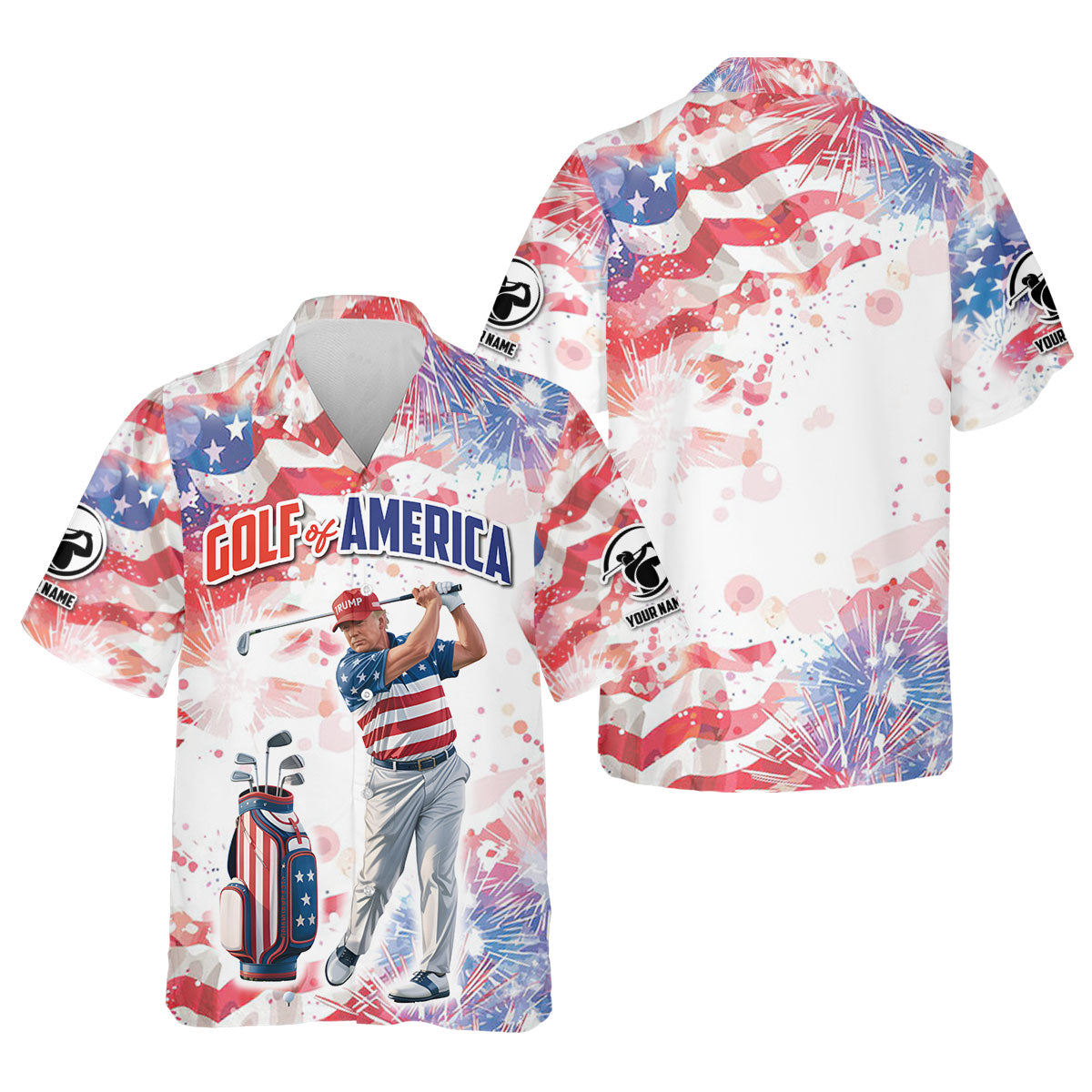 Golf Of America Men Golf Polo, Mens Patriotic Golf Shirts, Patriotic Golf Polo Shirt Golf Shirt For Men