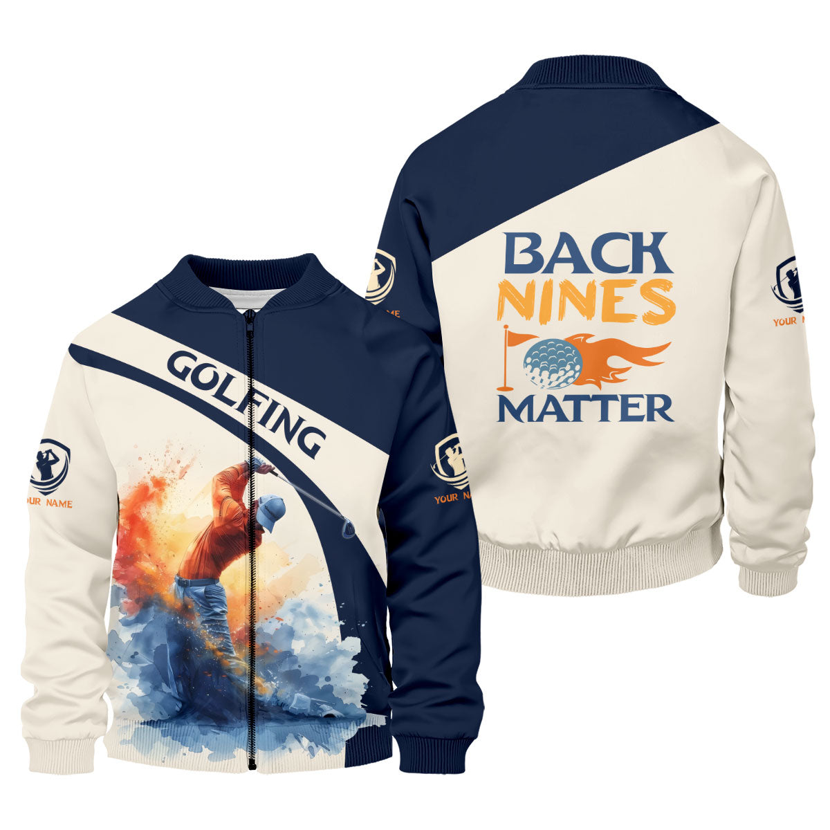 Back Nines Matter Custom Golf Polo Shirtunny Golf Shirt, Golf Polos For Men, Dad Golf Gift