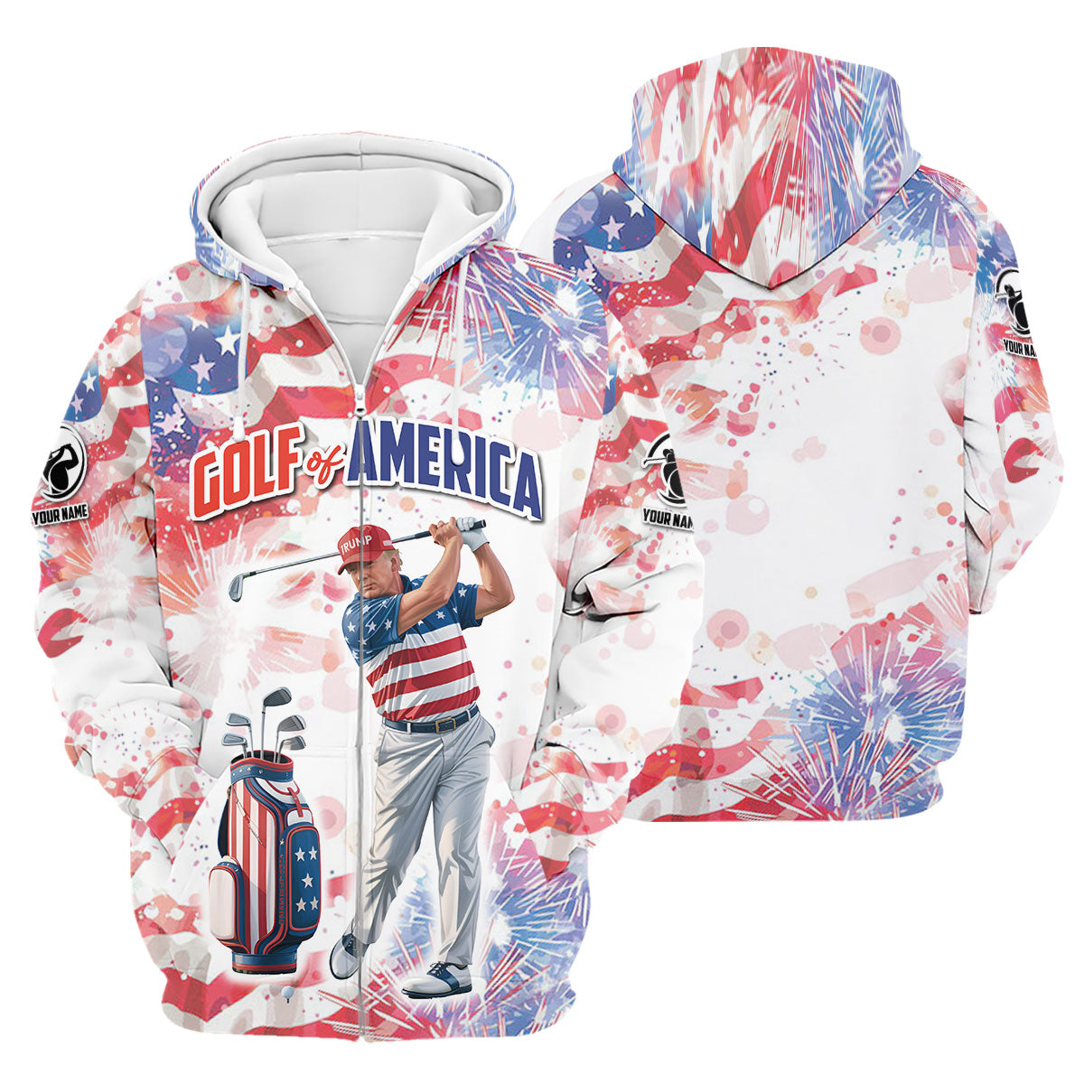 Golf Of America Men Golf Polo, Mens Patriotic Golf Shirts, Patriotic Golf Polo Shirt Golf Shirt For Men