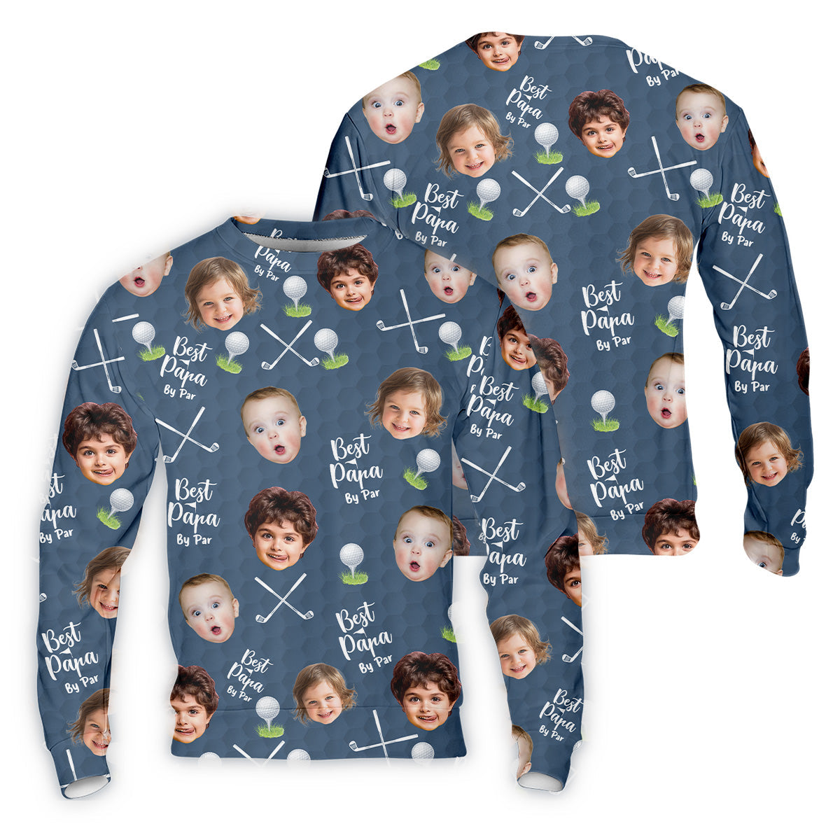Best Papa By Par Custom Photo Golf Shirt, Funny Golf Shirt, Christmas Golf Gift