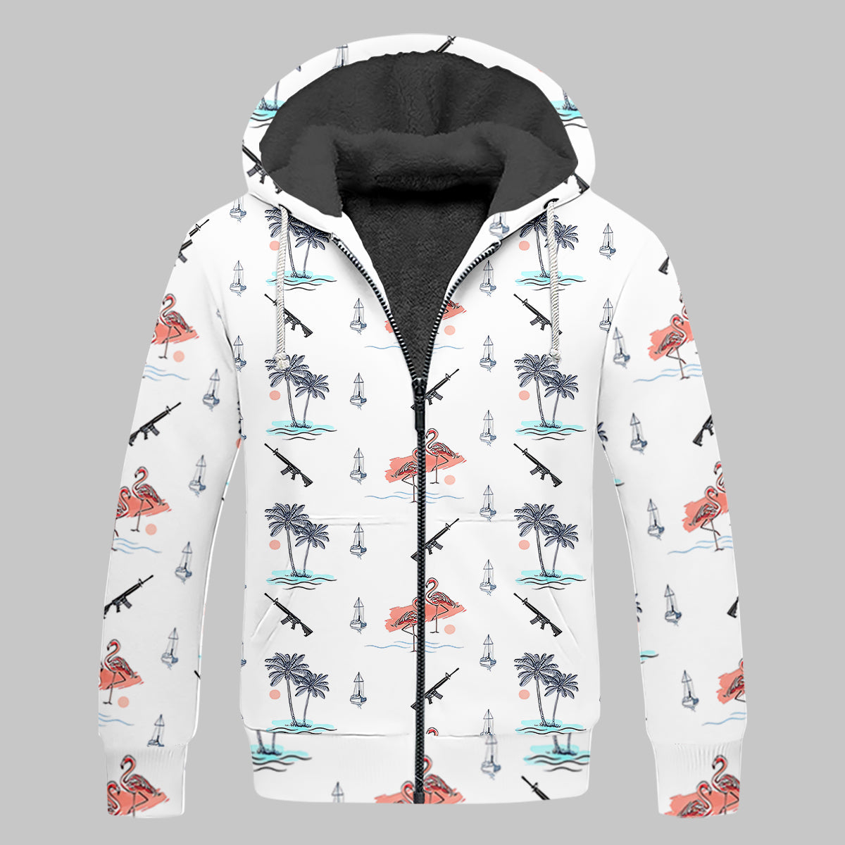 Flamingo Golf Polo ShirtMens Golf Gift, Funny Golf Shirt, Tropical Shirt