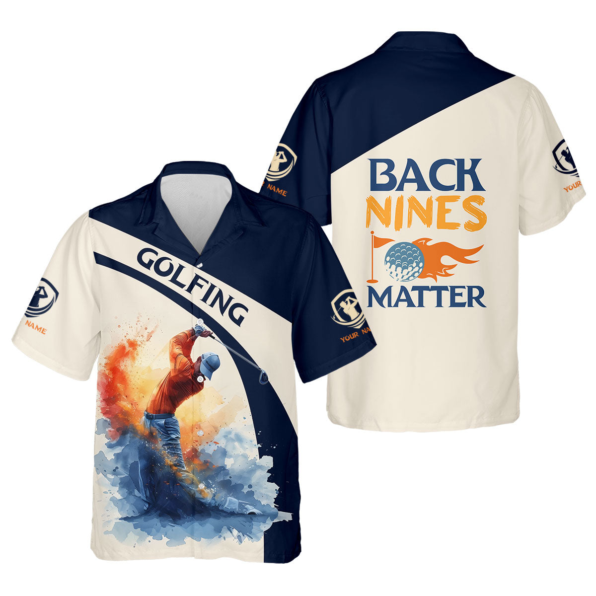 Back Nines Matter Custom Golf Polo Shirtunny Golf Shirt, Golf Polos For Men, Dad Golf Gift