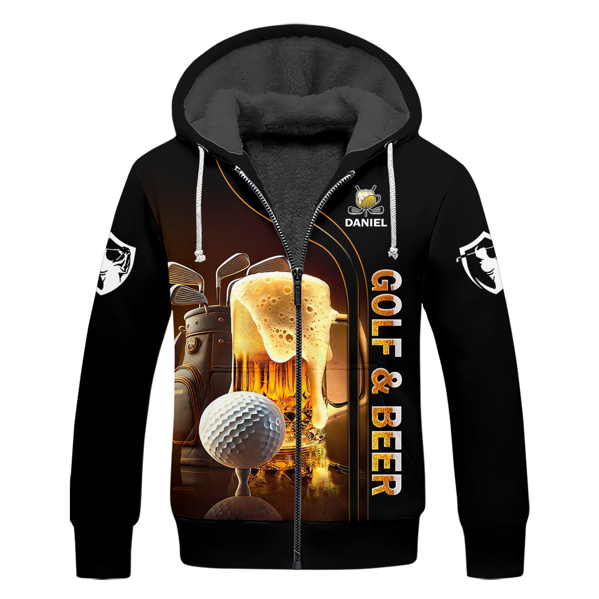 Golf And Beer Custom Men's Golf Polo ShirtFunny Golf Shirt, Gift For Golfers