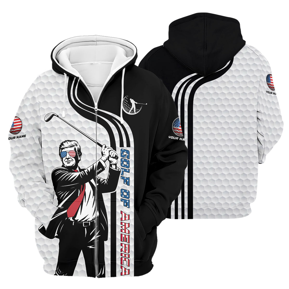Golf Of America Mens Patriotic Golf Shirts, Mens Golf Gift, Mens Golf Polo Shirt Golf Shirts For Men