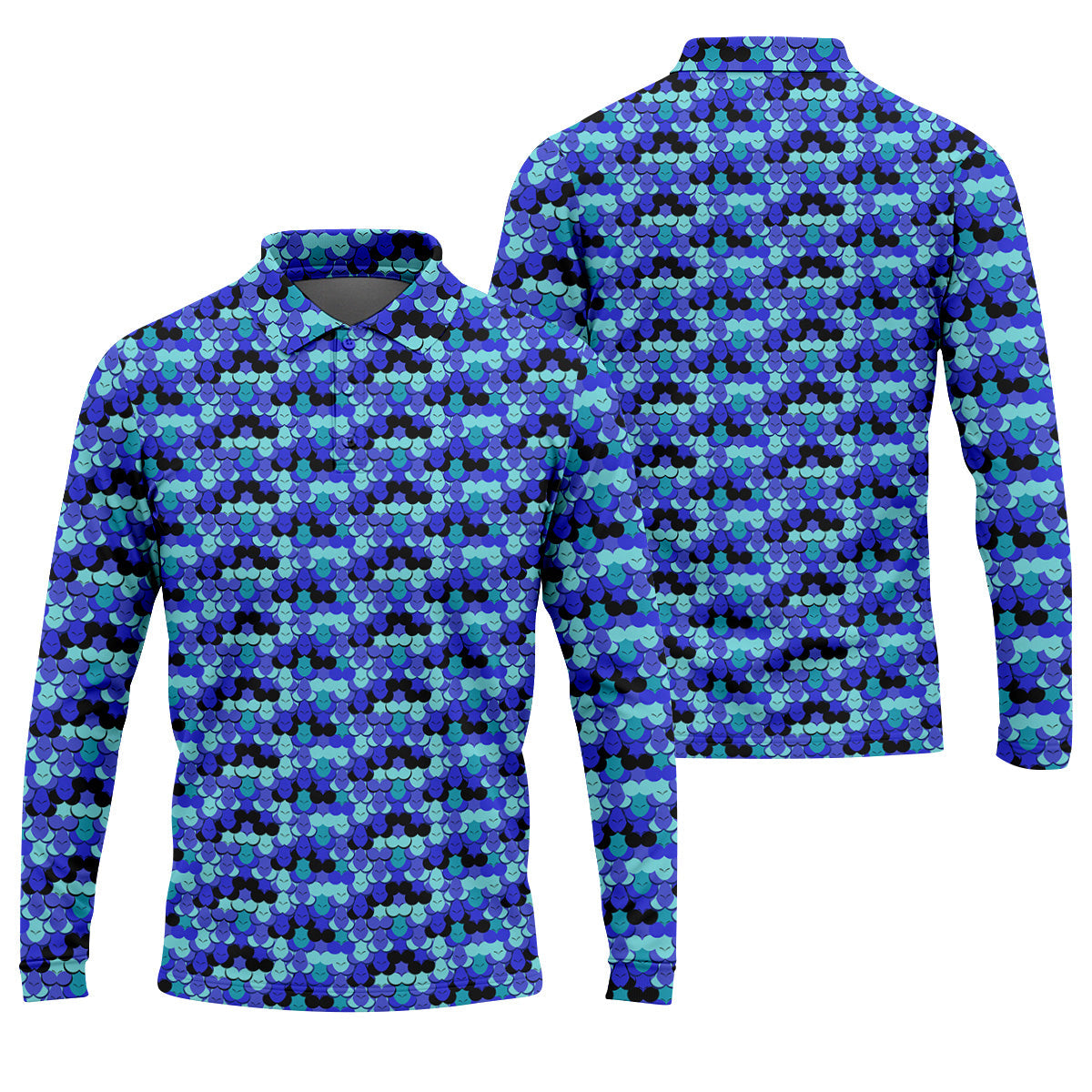 Blue Fun Men's Golf Polos, Gifts For Golf Lovers, Golfing Apparel, Polo For Men