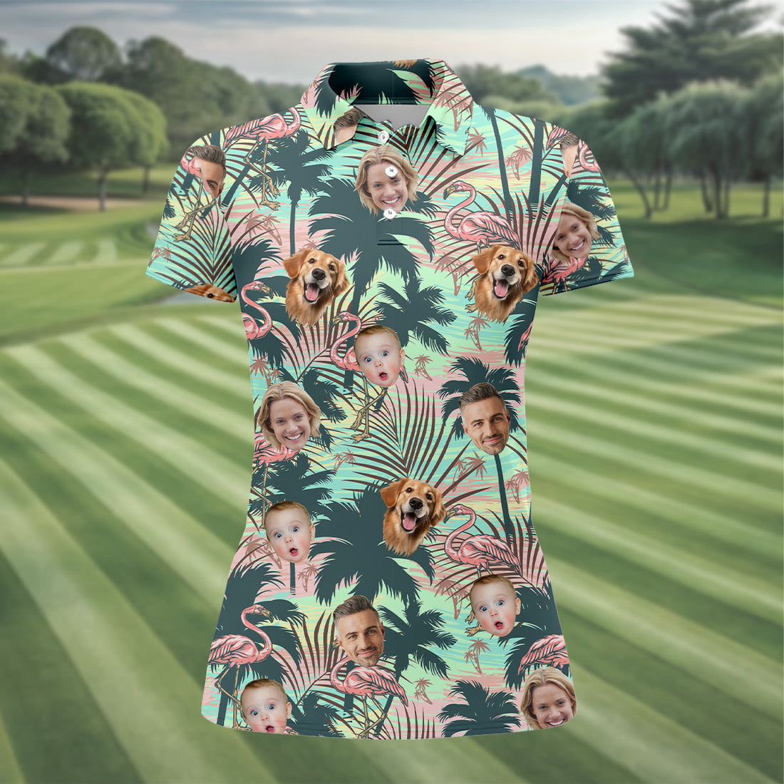 Hawaiian Shirts With Faces, Flamingo Golf Shirt, Custom Team Shirts, Womens Sleeveless Polo, Ladies Golf Shirts