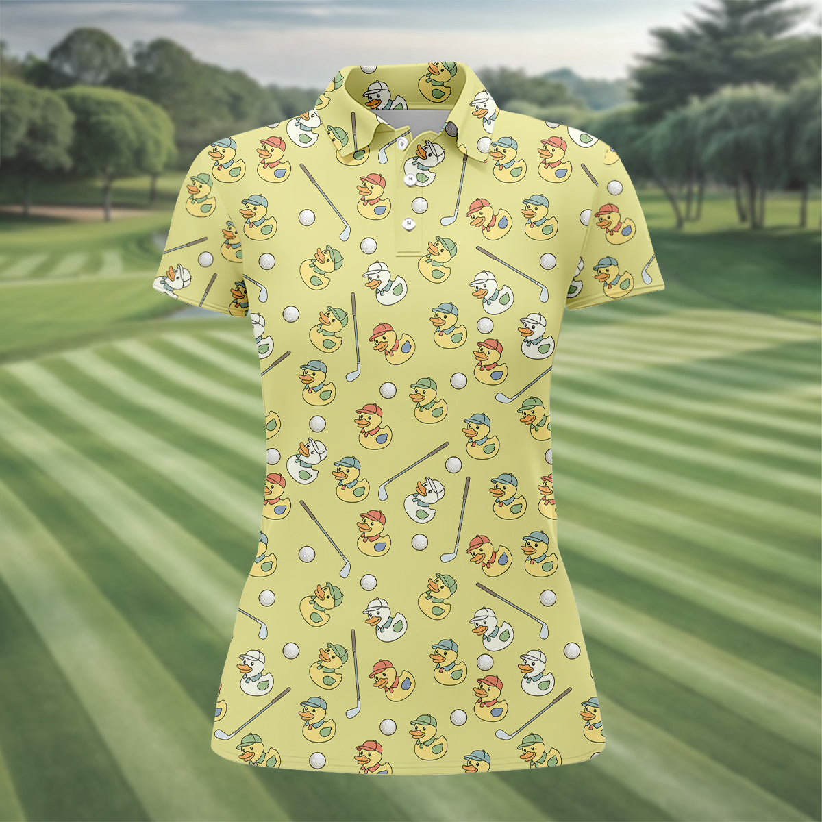 Rubber Duck Women Golf Top, Ladies Sleeveless Polo, Ladies Golf Shirts, Golfing Apparel