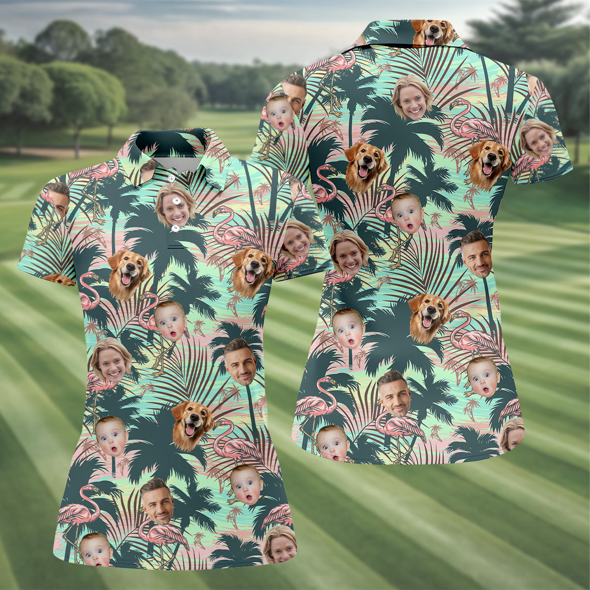Hawaiian Shirts With Faces, Flamingo Golf Shirt, Custom Team Shirts, Womens Sleeveless Polo, Ladies Golf Shirts