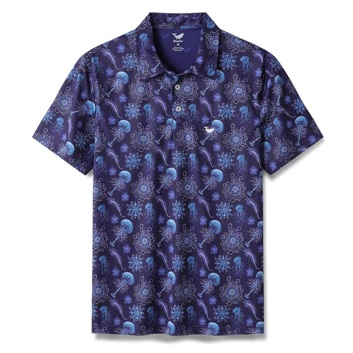 Luminocean Men's Golf Polo ShirtFunny Golf Shirt, Gift For Golfers