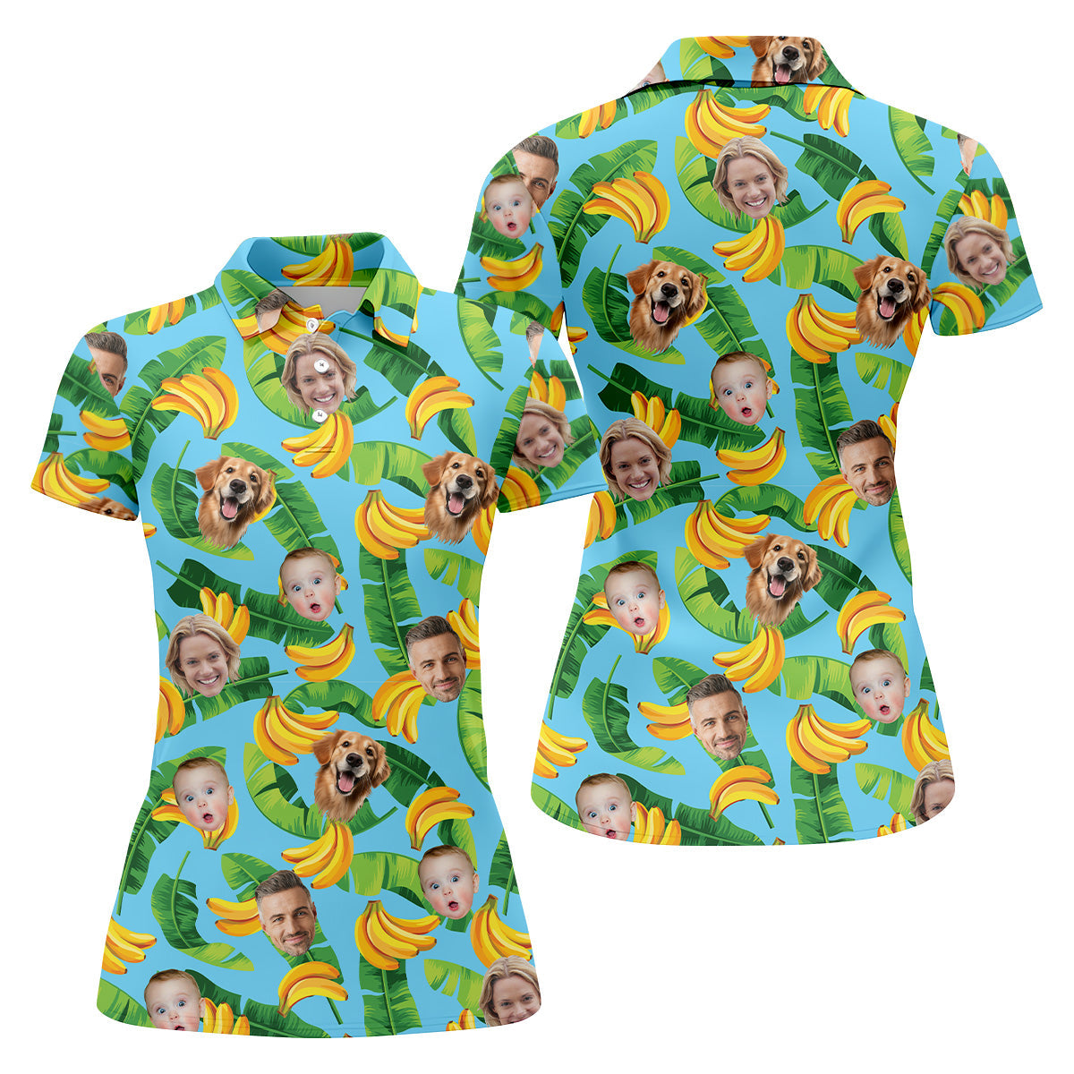 Seamless Pattern, Banana Shirt, Hawaiian Shirts With Faces, Womens Sleeveless Polo, Ladies Golf Shirts