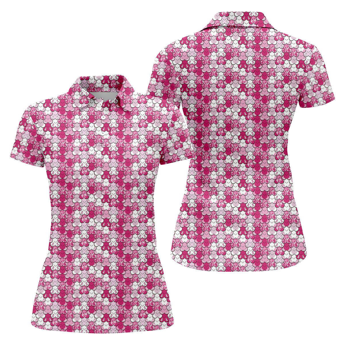 Breast Cancer Golf Shirt, Ladies Long Sleeve Golf Shirts, Ladies Golf Polos, Breast Cancer Awareness Shirt
