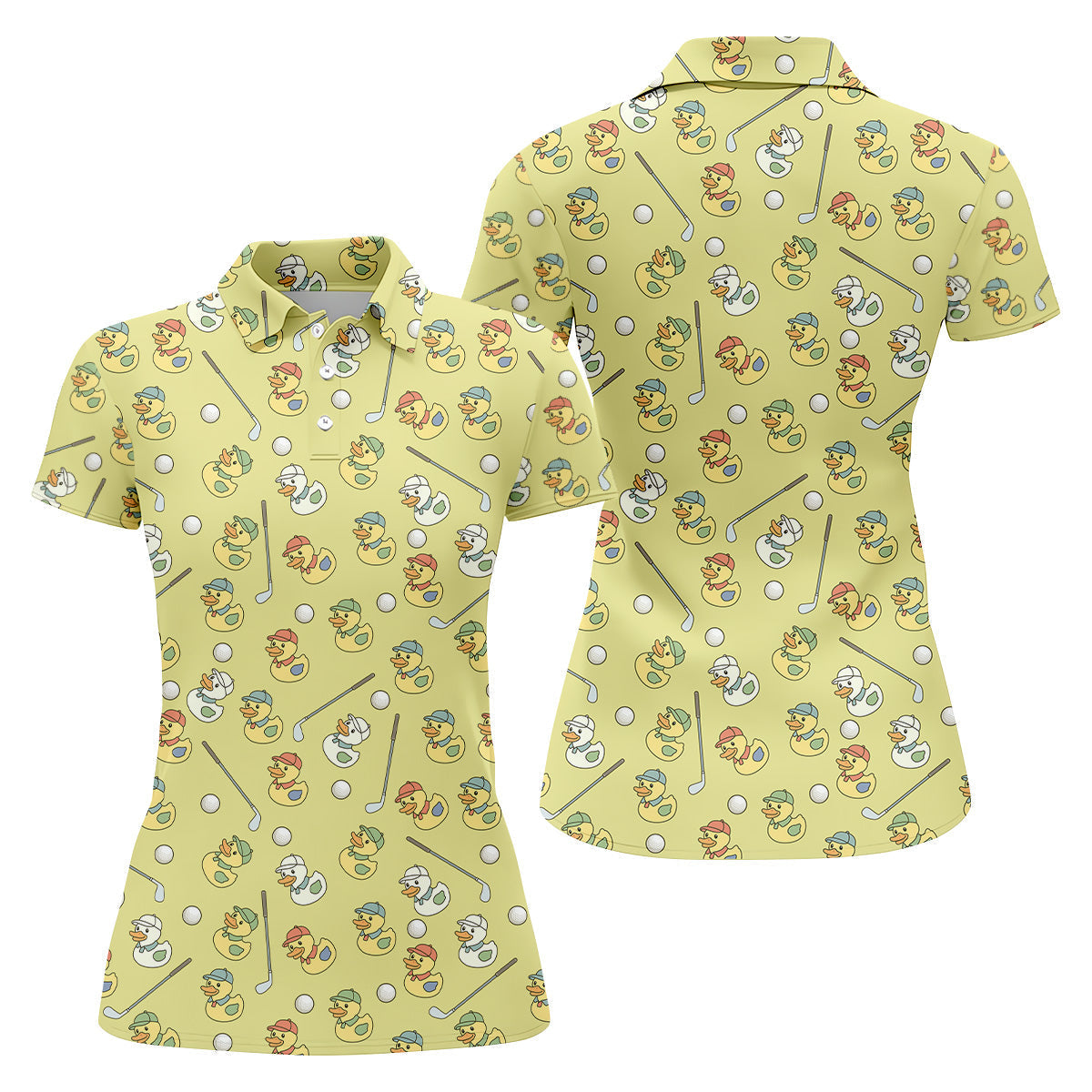 Rubber Duck Women Golf Top, Ladies Sleeveless Polo, Ladies Golf Shirts, Golfing Apparel