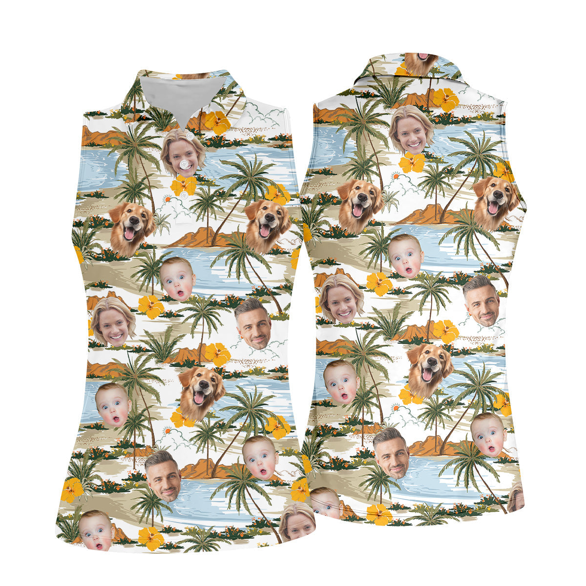 Hawaiian Shirts With Faces, Ladies Floral Shirt, Custom Team Shirts, Womens Hawaiian Golf Shirts, Ladies Golf Shirts