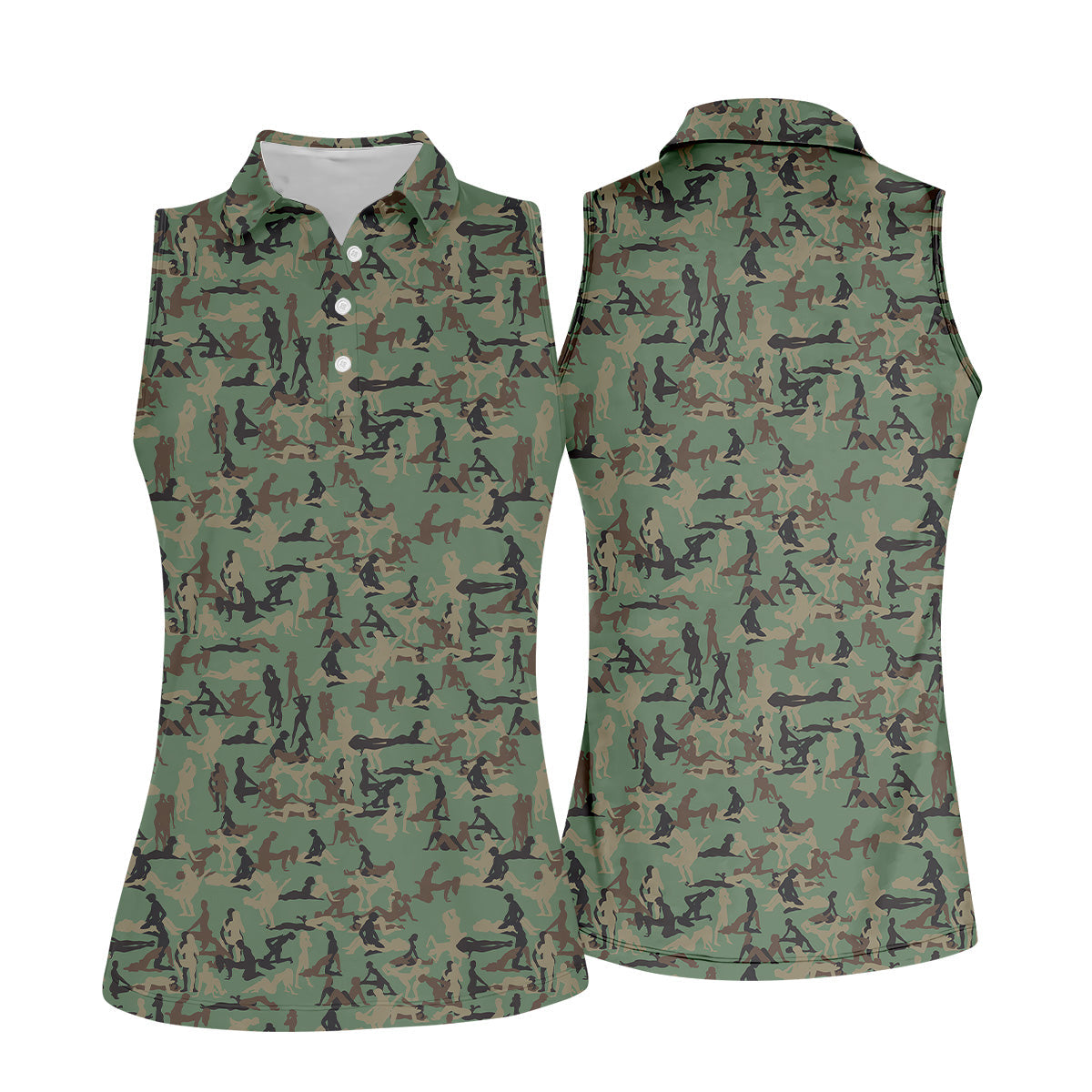 Funny Couple Camo Golf Shirt, Womens Golf Tops, Ladies Golf Polos, Cool Golf Gift