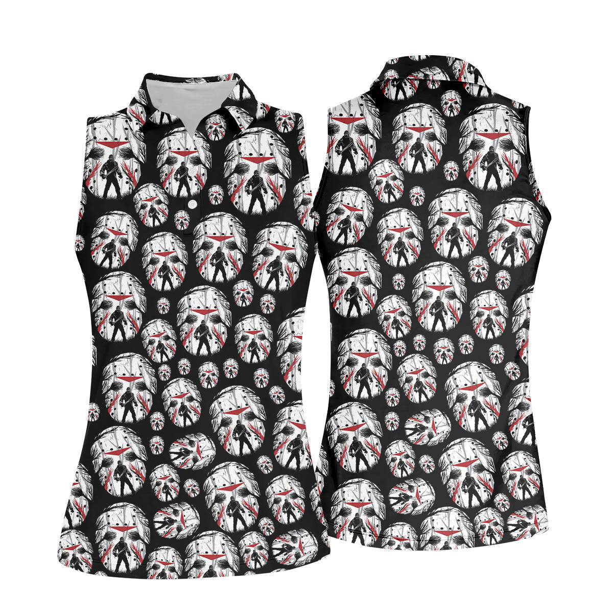 Jason Horror Character Women Golf Shirt, Horror Movie Shirt, Halloween Golf Shirt, Scary Halloween Shirts