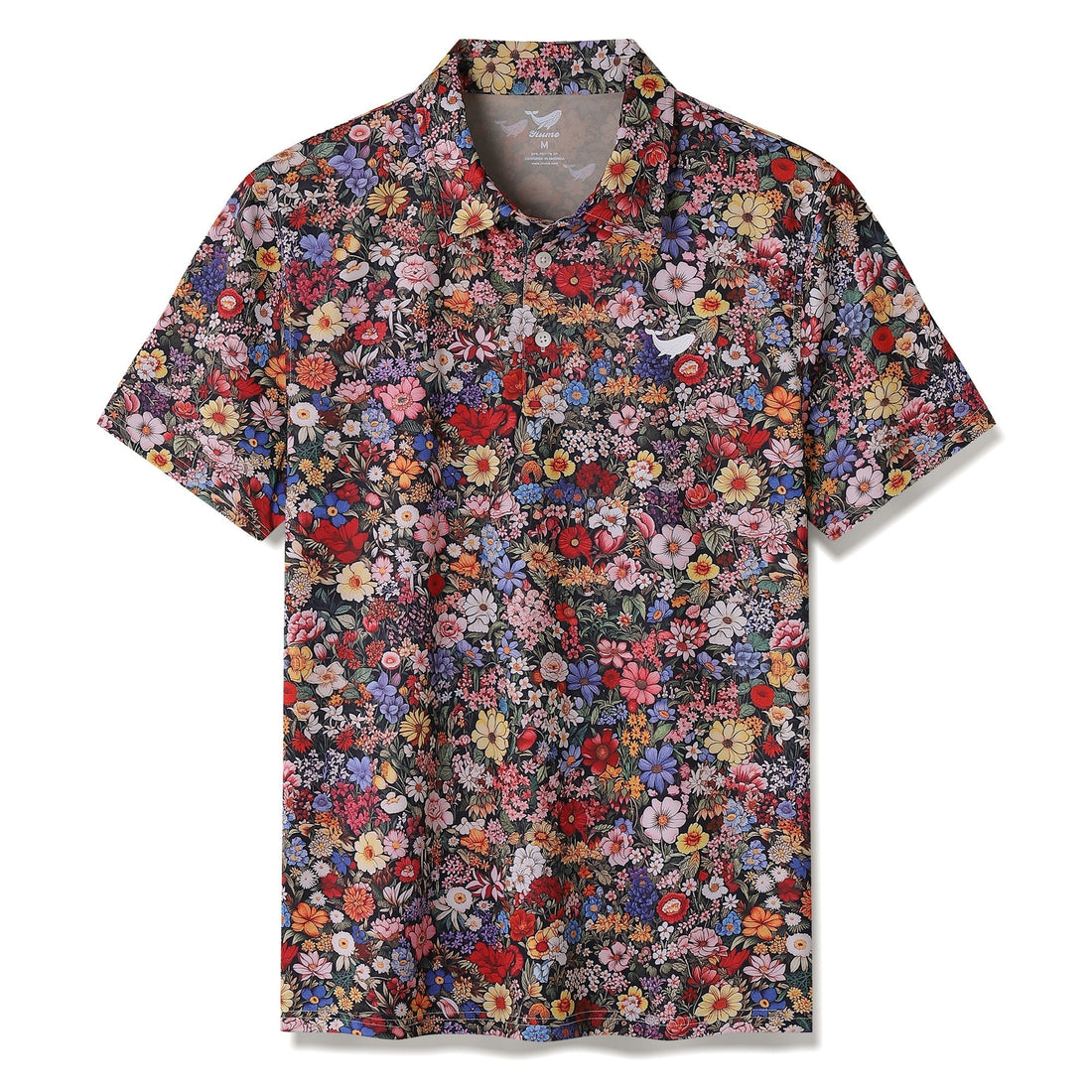 Among The Flowers Men's Golf Polo Shirtloral Golf Shirt, Gift For Golfers