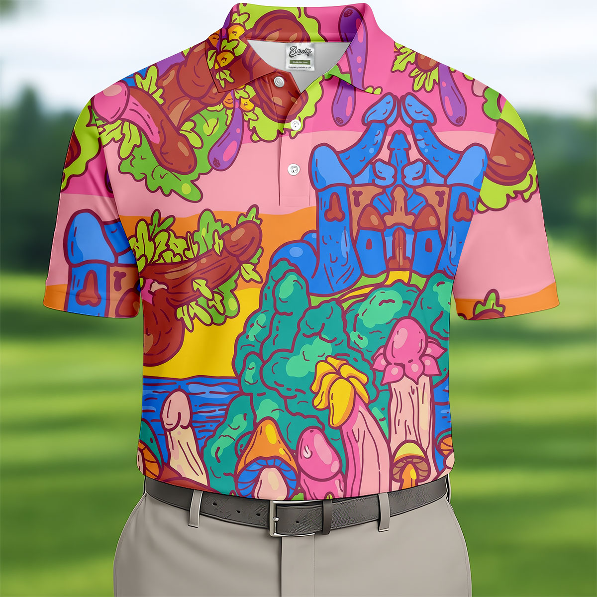 Funny Adult Fantasy Island Novelty Golf Shirt, Golf Shirts For Men, Mens Golf Apparel