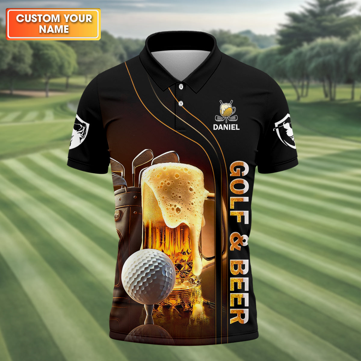 Golf And Beer Custom Golf Bomber Jacket, Funny Golf Shirt, Gift For Golfers