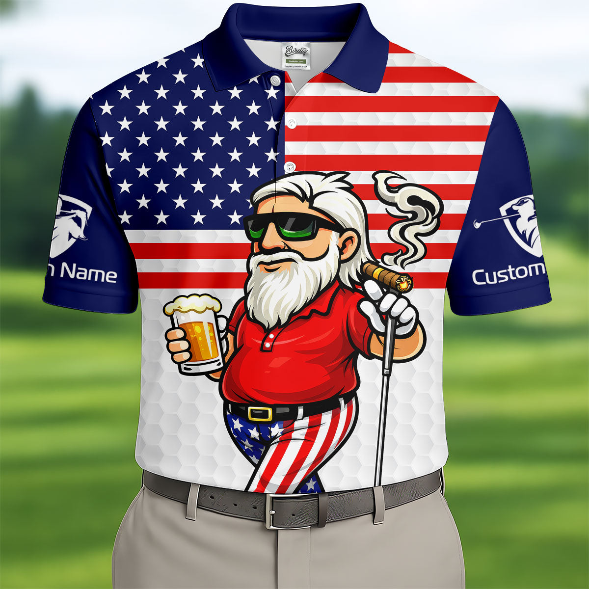It Takes A Lot Of Ball To Golf The Way I Do Patriotic Man 4th Of July Golf Shirt, 250 Years Polo Shirt Men