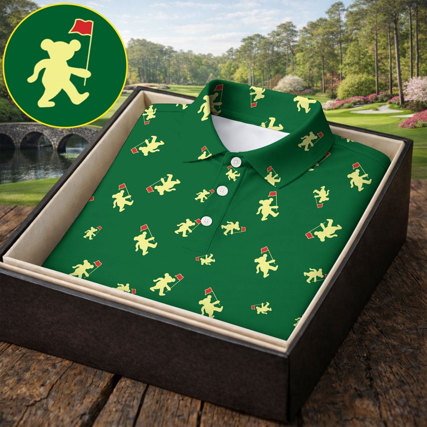 Dancing Bear Golf Tournament Shirt, Golf Shirts For Men, Polo Shirt Men, Golf Gift For Men