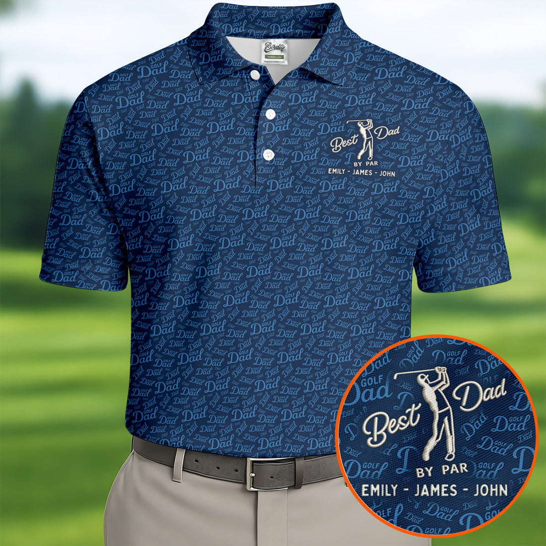 Best Dad By Par Father's Day Golf Shirt, Polo Shirt Men, Gift For Golf Dad, Golfing Apparel