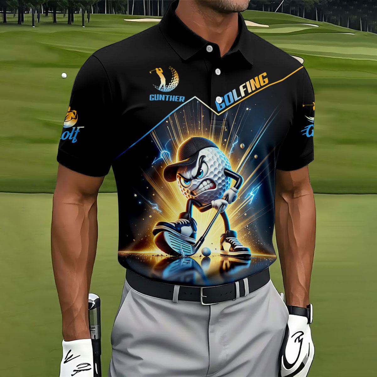 Swearing Doesn't Mean You're A Bad Person Fun Golf Shirt, Golf Tops For Men, Golf Shirts For Men